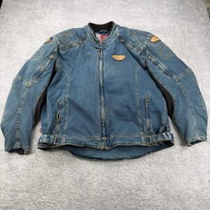 Cortech DSX Denim Motorcycle Jacket Mens 5XL/54 Blue CE Armor Padded Riding Coat